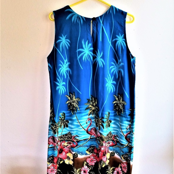 NWOT! LG BLING TIKI PALM SUMMER DRESS - Picture 2 of 5